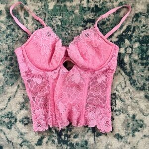 Pink Lace Bustier 🌸